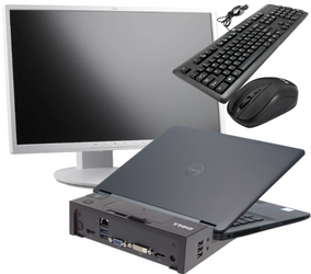 Dotykowy Dell Latitude E7250 i5-5300U 4GB 128GB SSD 1920x1080 Klasa C Windows 10 Home Brak baterii +Zasilacz Monitor Stacja dokująca Klawiatura Mysz